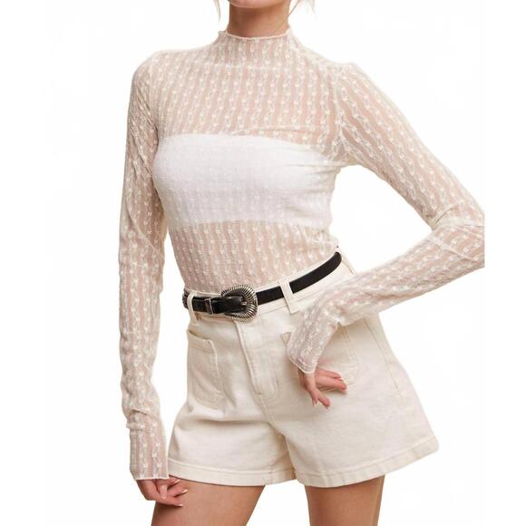 LISTICLE Tops - NEW LISTICLE lace layering top in ecru